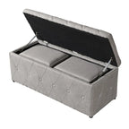 Pouf contenitore con vano segreto, set da 3