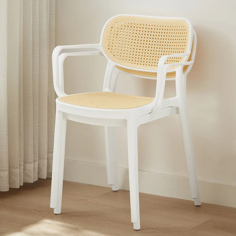 Set di 2 sedie impilabili moderne da interno ed esterno