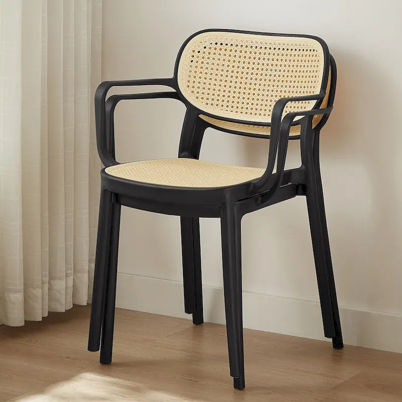 Set di 2 sedie impilabili moderne da interno ed esterno