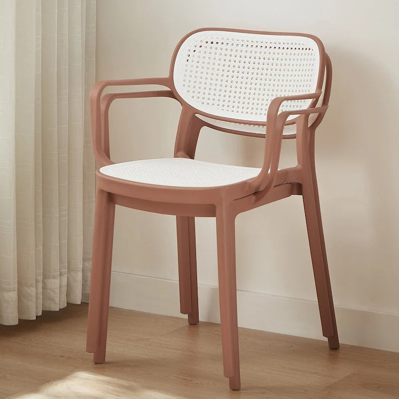 Set di 2 sedie impilabili moderne da interno ed esterno