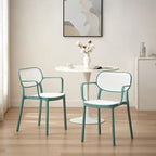 Set di 2 sedie impilabili moderne da interno ed esterno