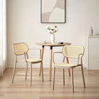 Set di 2 sedie impilabili moderne da interno ed esterno
