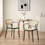 Set di 2 sedie impilabili moderne da interno ed esterno