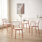 Set di 2 sedie impilabili moderne da interno ed esterno
