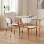 Set di 2 sedie impilabili moderne da interno ed esterno