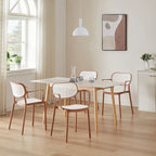 Set di 2 sedie impilabili moderne da interno ed esterno