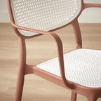 Set di 2 sedie impilabili moderne da interno ed esterno