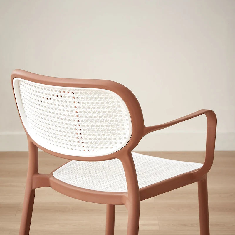 Set di 2 sedie impilabili moderne da interno ed esterno