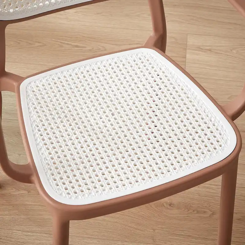 Set di 2 sedie impilabili moderne da interno ed esterno