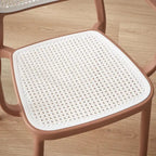 Set di 2 sedie impilabili moderne da interno ed esterno