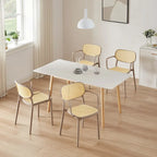 Set di 2 sedie impilabili moderne da interno ed esterno
