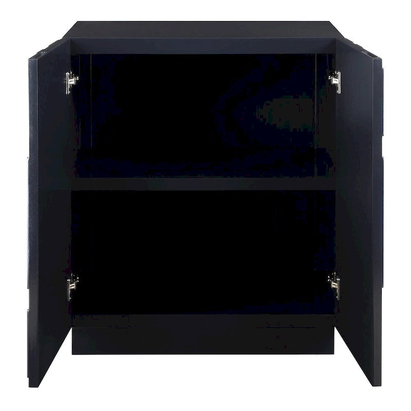 Mobiletto lucido blu a 2 ante - 34"H x 30"W x 16"D